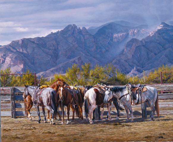 Tim Cox Artist Hand-Signed and Numbered Limited Edition Print:"Storm On The Mountain"