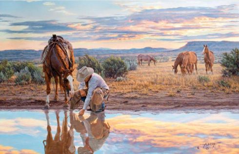 Tim Cox Artist Signed Super Sized Limited Edition Canvas:"Reflections of a Passing Day" Tim Cox Artist Signed Super Sized Limited Edition Canvas:"Reflections of a Passing Day"