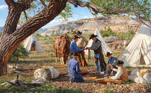 Tim Cox Artist Signed Limited Edition:"Trading Treasures"