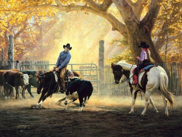Tim Cox Hand Signed and Numbered Limited Edition AP Print: "Dad's Helper"