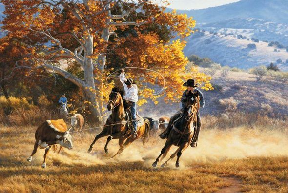 Tim Cox Artist Signed Limited Edition Canvas: "Heading for the Heels"