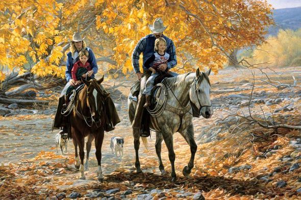 Tim Cox Hand Signed and Numbered Limited Edition Canvas:"Quality Time"