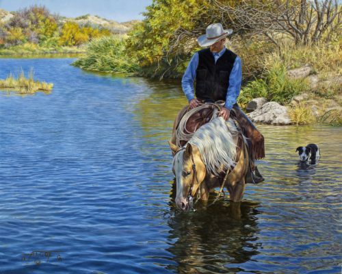 Tim Cox Artist Hand Signed Limted Edition Print:"Peaceful Waters"