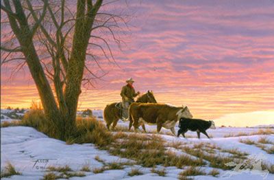 Tim Cox Handsigned and Numbered Limited Edition Print:"Winter Work"