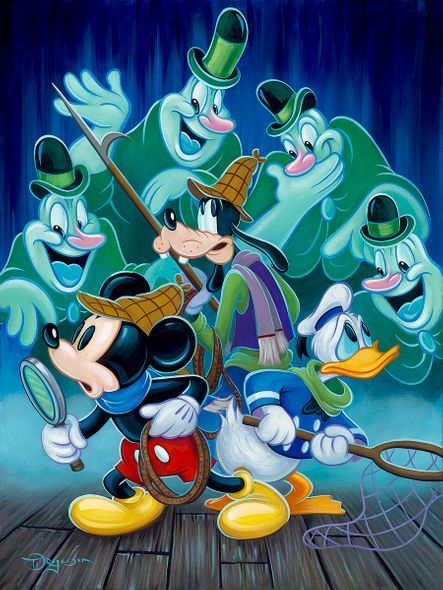 Tim Rogerson Artist Signed Disney Ltd Ed Gallery Wrap Canvas:"Ghost Chasers"