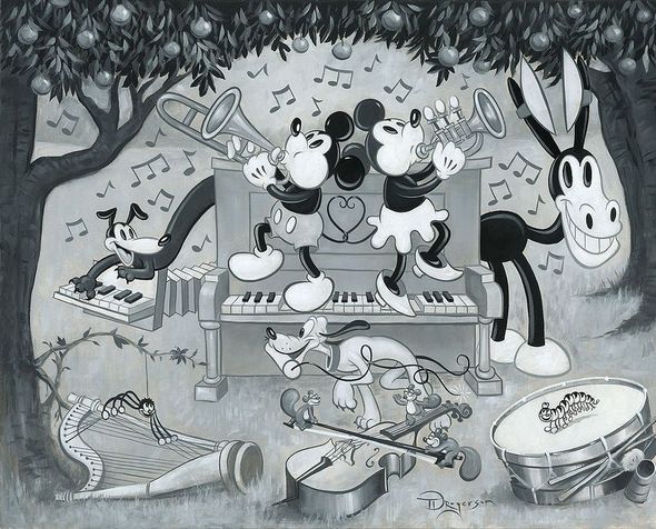 Tim Rogerson Artist Signed Embellished Limited Edition Canvas Giclee: "The Delivery Boys"