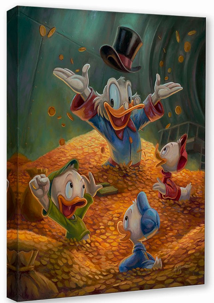 Angel Alvarez Artist Signed Ltd Ed Gallery Wrap Canvas:"Uncle Scrooge's Greatest Treasure"