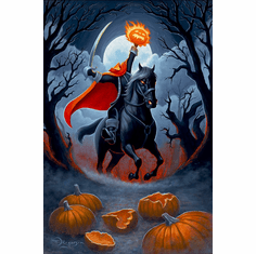 Tim Rogerson Artist Signed Ltd Ed Gallery Wrap Canvas:"Headless Horseman Rides Tonight"