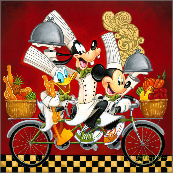 Tim Rogerson Gallery Wrap Limited Edition Canvas Giclee:"Wheeling with Flavor"