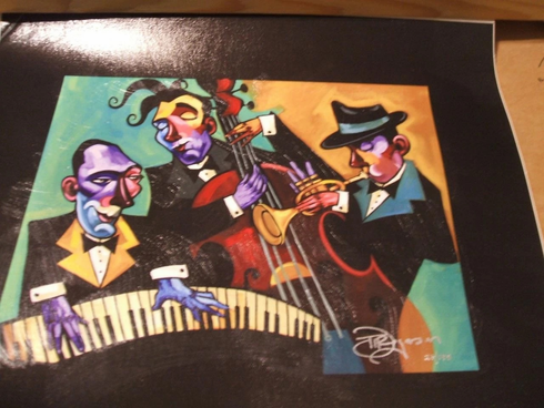 Tim Rogerson Hand-signed Limited Edition Canvas Giclee: "Three Black Tie's"