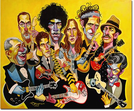 Tim Rogerson Handsigned and Numbered Limited Edition Giclee Canvas :"Legends - VH1's Save The Music Foundation "