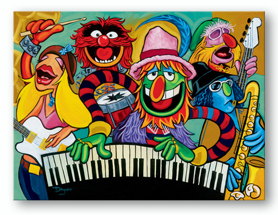 Tim Rogerson Muppets Limited Edition Canvas Giclee:"Electric Mayhem Band"