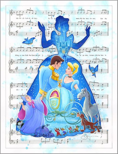 Tim Rogerson Signed and Numbered Limited Edition Hand-Embellished Gicl&eacute;e on Canvas:"Bibbidi Bobbidi Boo"