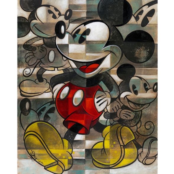 Tim Rogerson Signed and Numbered Limited Edition Hand-Embellished Gicl&eacute;e on Canvas:"Drawing the Mouse"