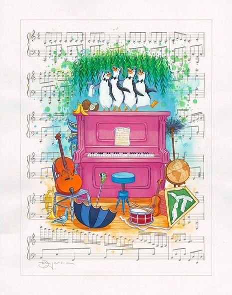 Tim Rogerson Signed and Numbered Limited Edition Hand-Embellished Gicl&eacute;e on Canvas:""Ballads by Brothers"
