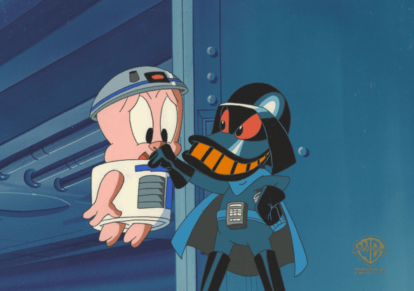 Tiny Toons Original Production Cel: "Duck Vader and Hampton"