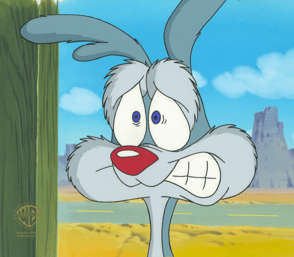 Tiny Toons Original Production Cel on Original Background with Matching Drawing: "Calamity"