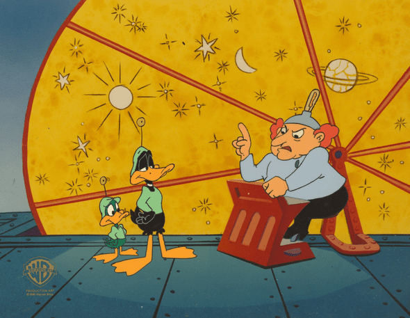 Tiny Toons Original Production Cel: "Plucky Duck and Daffy Duck"
