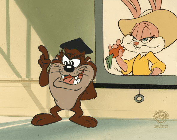 Tiny Toons Original Production Cel: "Taz and Babs Bunny"
