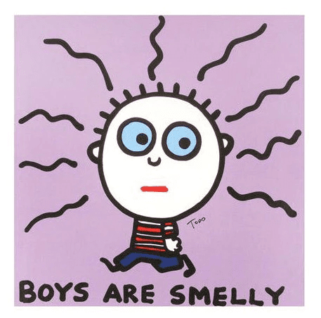 Todd Goldman Limited Edition Giclée on Canvas: "Boys Are Smelly"