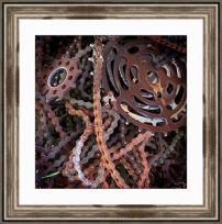 Todd Van Fleet 18 x 18 Canvas Giclee Art:"Chains And Cranks"