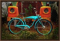 Todd Van Fleet 20 x 28 Canvas Giclee Art:"Teal Schwinn"