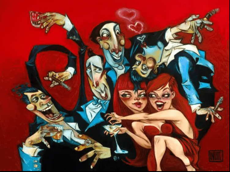 Todd White Artist Signed Hand Embellished Limited Edition Canvas Giclee:"Red Hots"