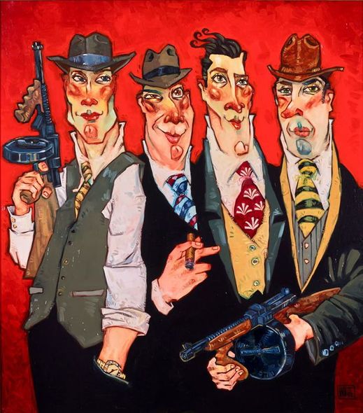 Todd White Limited Edition Giclee Canvas:"Gangstas"
