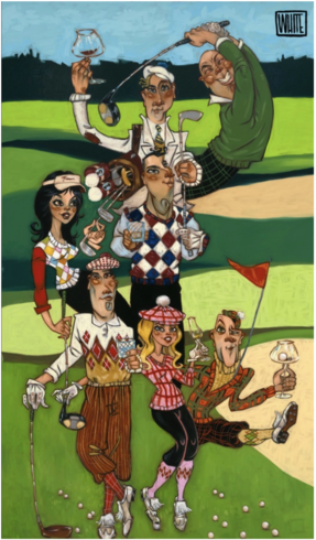 Todd White Signed and Numbered Limited Edition Canvas:"Golf Balls"