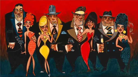 Todd White Signed Hand Embellished Limited Edition Canvas Giclee:"Friday Night Molls"