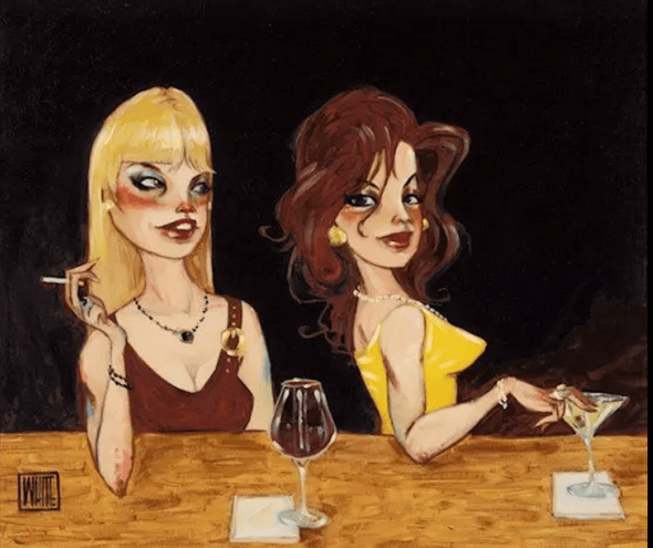 Todd White Signed Hand Embellished Limited Edition Canvas Giclee:"Girls Dont Stop Moving"