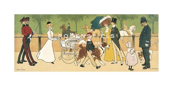 Tom Browne Hand Numbered Limited Edition Print on Paper :"Hyde Park"