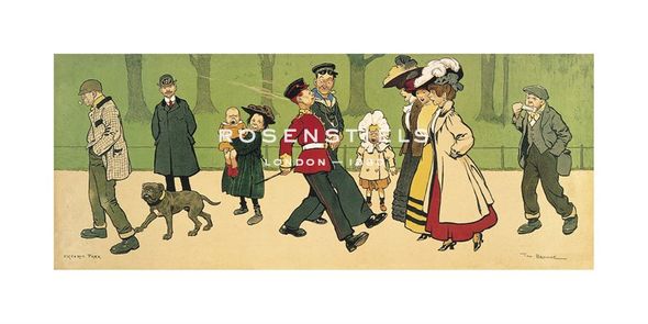 Tom Browne Hand Numbered Limited Edition Print on Paper :"Victoria Park"