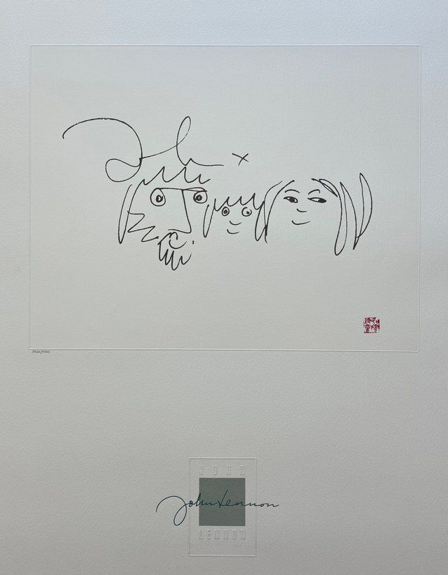 John Lennon Hand Numbered Facsimile Signed Limited Edition Lithograph:"The Family"