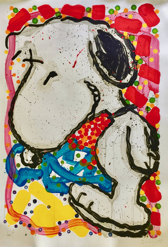 Tom Everhart Hand Signed Limited Edition Lithograph:"Hip Hop Hound Snoopy Peanuts"