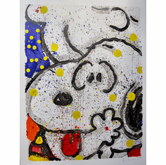 Tom Everhart Hand Signed Limited Edition Lithograph:"My Main Squeeze Snoopy Charlie Brown"