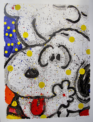 Tom Everhart Hand Signed Limited Edition Lithograph:"My Main Squeeze Snoopy Charlie Brown"