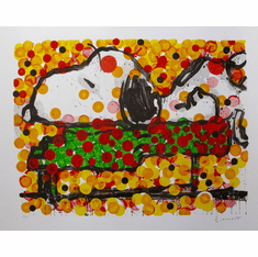 Tom Everhart Hand Signed Limited Edition Lithograph:"Play That Funky Music Snoopy"