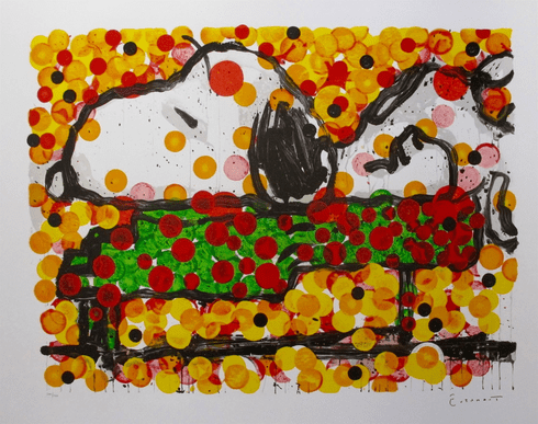 Tom Everhart Hand Signed Limited Edition Lithograph:"Play That Funky Music Snoopy"