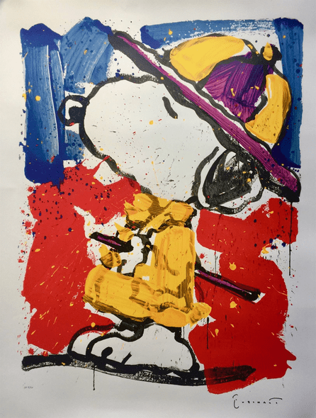 Tom Everhart Hand Signed Limited Edition Lithograph:"Prada Puss Snoopy Peanuts"