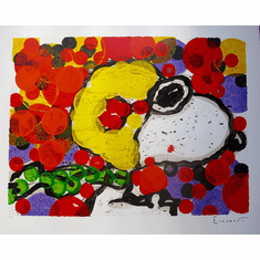 Tom Everhart Hand Signed Lithograph:"Snoopy Peanuts"