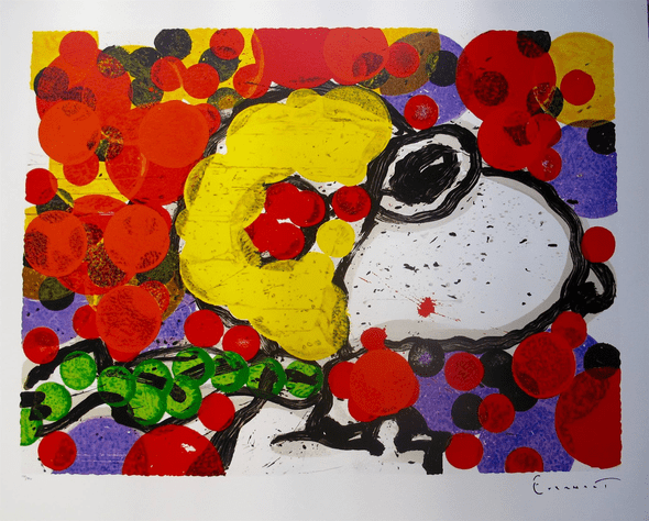 Tom Everhart Hand Signed Lithograph:"Snoopy Peanuts"