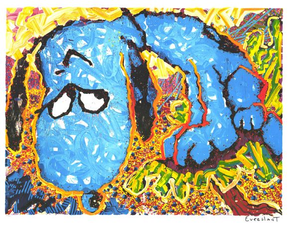 Tom Everhart Limited Edition Lithograph: " Hollywood Hound Dog "