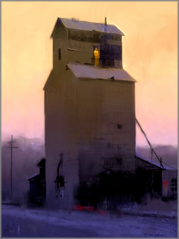 Tom Gilleon Hand Signed and Numbered Limited Edition Giclee on Canvas:"Cascade Highrise "