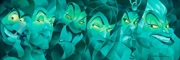 Tom Matousek Artist Signed Disney Ltd Ed Gallery Wrap Canvas:"Trust No One"