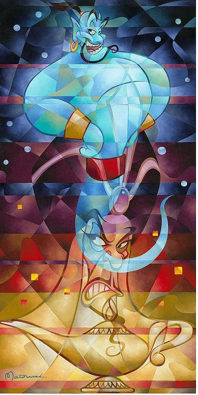 Tom Matousek Hand Signed and Numbered Limited Edition Canvas Giclee:"Master of the Lamp"