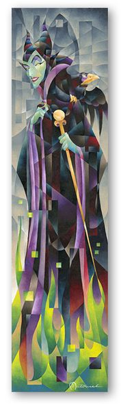 Tom Matousek Hand Signed and Numbered Limted Edition Canvas Giclee:"Flames of Maleficent"