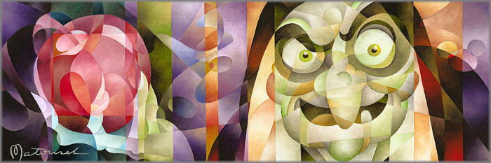 Tom Matousek Hand Signed and Numbered Limted Edition Canvas Giclee:"Take a Bite My Pretty"