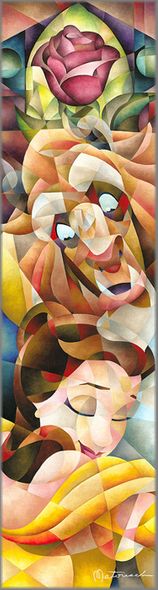 Tom Matousek Hand Signed and Numbered Limted Edition Canvas Giclee:"True Love's Embrace"