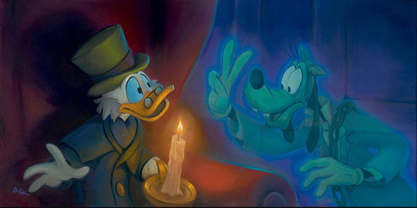 Rob Kaz Signed Disney Ltd Ed Gallery Wrap Canvas:"Three Ghosts"